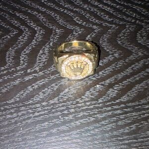 Gold and Silver Crown Ring